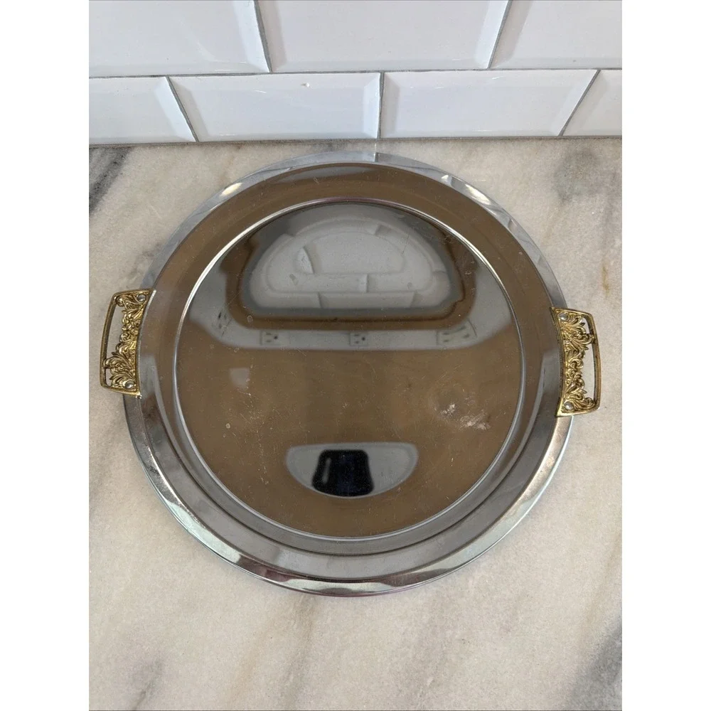 Kromex vintage serving tray with handles GWB002